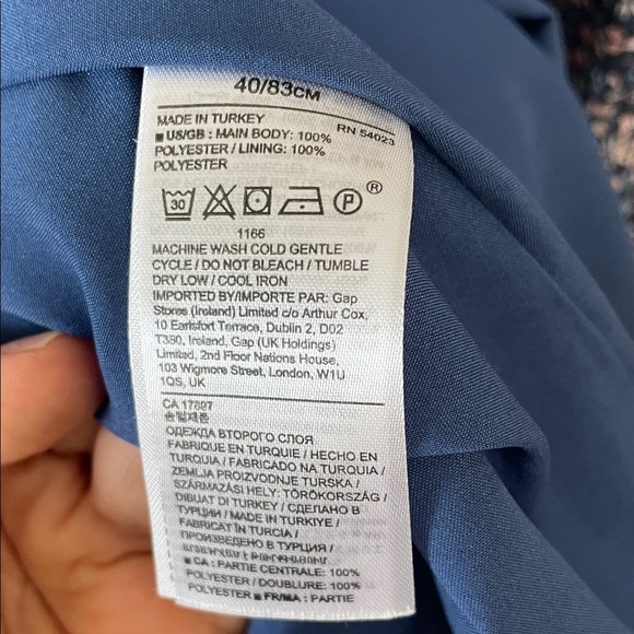 Banana Republic Navy Floral Long Sleeve Dress size xs - Picture 7 of 11